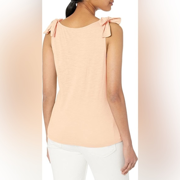 NWT Paige Gala Tank Top Light Orange Peel Bow Detail XS - Picture 2 of 8